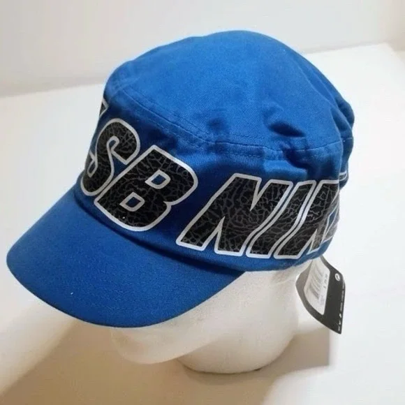 Rare Vintage NIKE SB Big Logo Stretch Fit Painters Hat Cap Y2K New NWT Cement - Picture 5 of 10